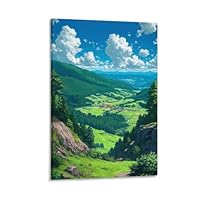 Amazon.co.jp: ポスター 山 自然 風水 絵 山の絵 緑の絵 玄関